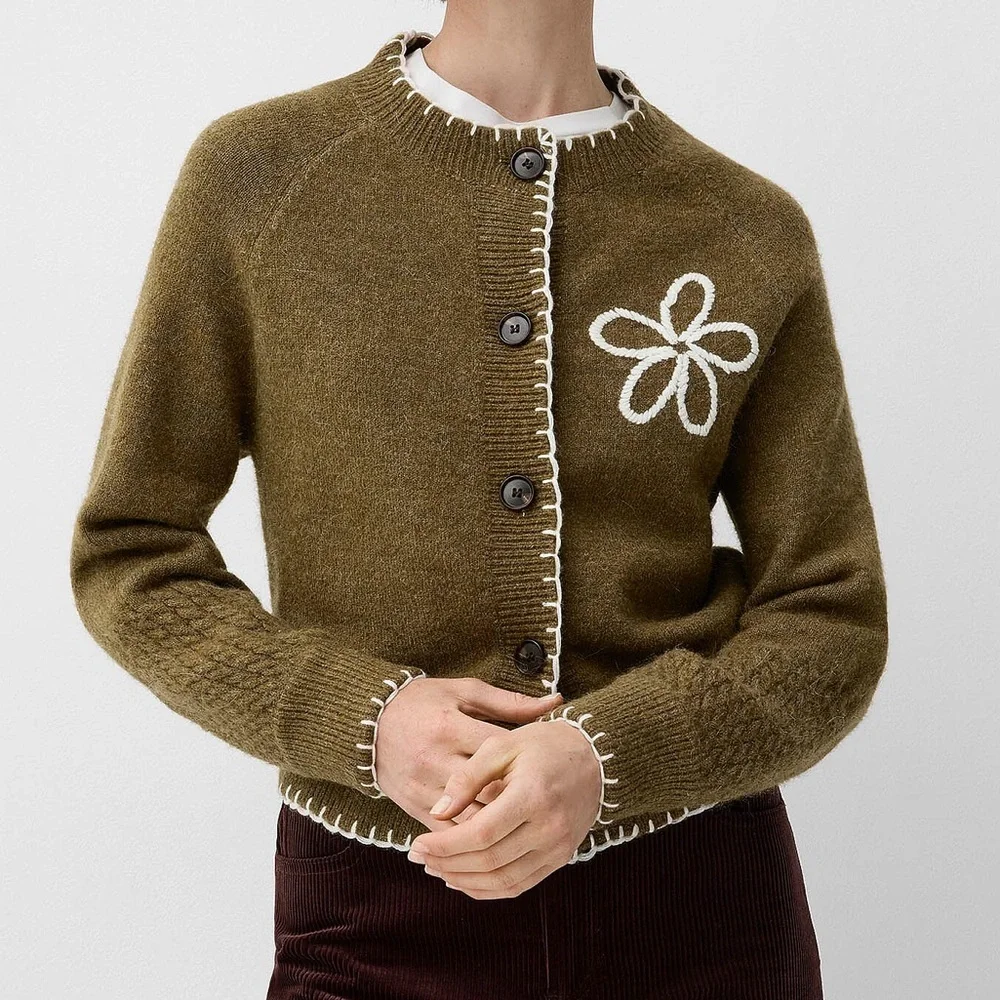 FRNCH • Bergamote Knit Cardigan Sweater - Picture 5 of 6